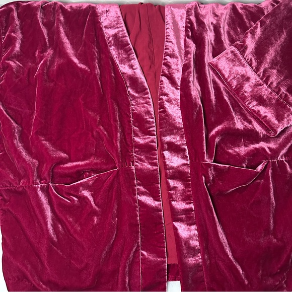 Anthropologie Esme Velvet Kimono Jacket Oversized Boxy XS - Picture 5 of 9